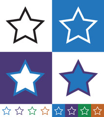 Star Flat minimal icon vector