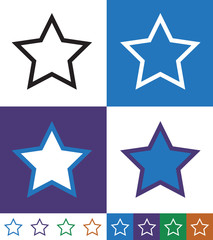 Obraz premium Star Flat minimal icon vector