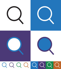 Search Flat minimal icon vector