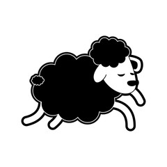Sheep sleeping cartoon icon vector illustration graphic design