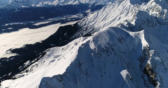 Innsbruck - Aerial View of the Alps from Nordkette