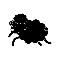 Sheep sleeping cartoon icon vector illustration graphic design