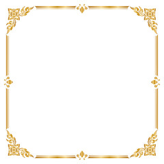 Decorative frame and border , Square, Golden frame, Vector illustration