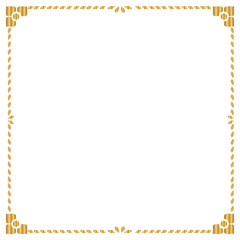 Decorative frame and border , Square, Golden frame, Vector illustration