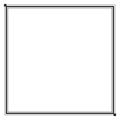 Decorative frame and border , Square, Black and white, Vector illustration