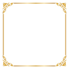Decorative frame and border , Square, Golden frame, Vector illustration