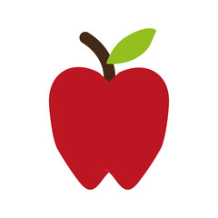 Apple delicious fruit icon vector illustration graphic design