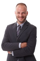 Portrait of happy businessman