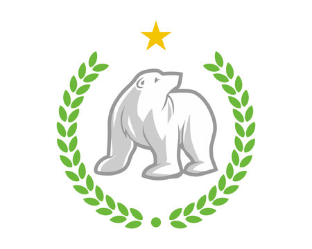bear emblem fauna animal wildlife image vector icon silhouette