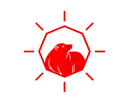 red jewel bear fauna animal wildlife image vector icon silhouette