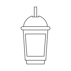 Cold coffee to go icon vector illustration graphic design