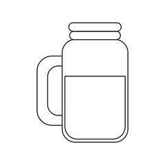 Coffee mason jar icon vector illustration graphic design