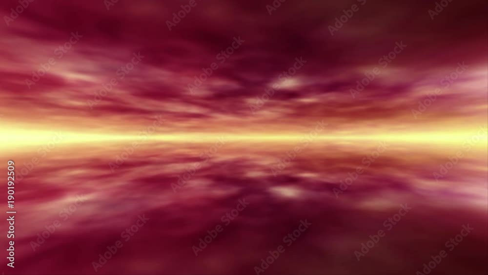 Wall mural traveling through a tunnel of red clouds (loop).