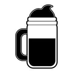 Cold coffee cup with chantilly icon vector illustration graphic design