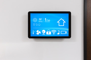 smart home system on intelligence screen