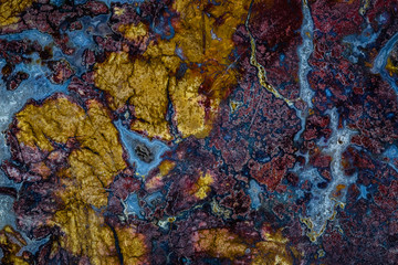 Fototapeta na wymiar Mineral Design, Macro Closeup of Sliced Rock