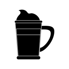Cold coffee cup with chantilly icon vector illustration graphic design