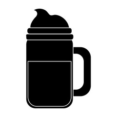 Cold coffee cup with chantilly icon vector illustration graphic design