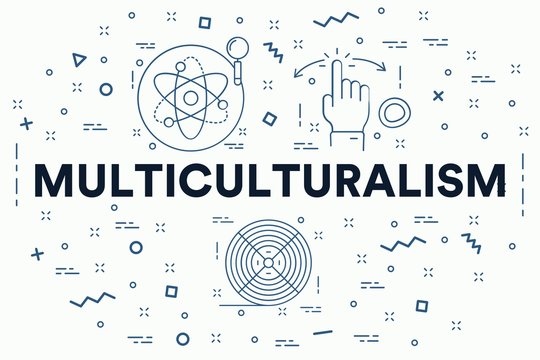 Conceptual Business Illustration With The Words Multiculturalism