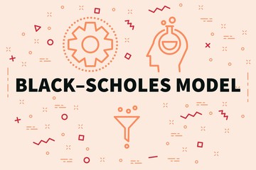 Conceptual business illustration with the words black–scholes model