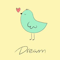 Cute print with lettering. Dream