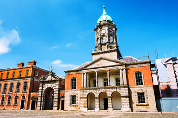 Fototapeta na wymiar Dublin castle hall during the sunny day, Ireland
