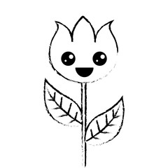 kawaii flower decoration character cartoon vector illustration sketch image