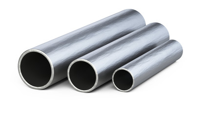 Fototapeta premium Steel pipes profile.