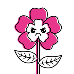 cute cartoon happy flower adorable kawaii vector illustration