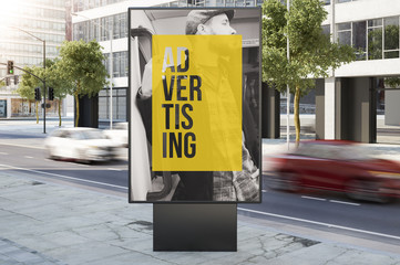 advertising billboard on city street