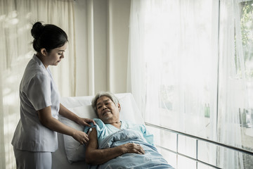 Nurse injections for elderly patients admitted to hospital.