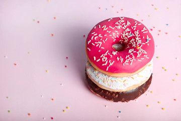 Three beautiful donuts