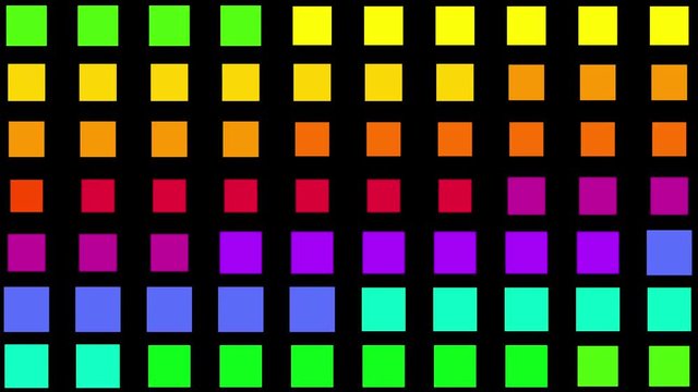 4k vj color square neon light array matrix scan background&cube grid big data database geometry modern shape backdrop.