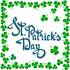 patrick day vintage lettering background