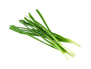 Fototapeta premium Garlic chives on white background