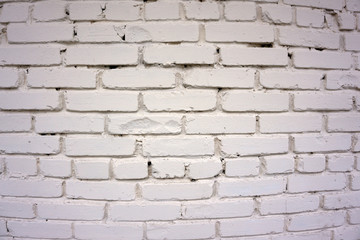 white and grey color brick block wall background texture .