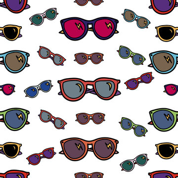 Sunglasses seamless pattern.