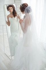 Naklejka premium Beautiful bride woman 