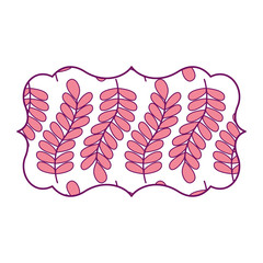 vintage label with pattern seamless branch spring natural vector illustration pink image design