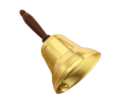 Golden Handbell Isolated