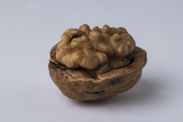 Walnuts isolated on a white background
