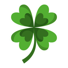 four leaves clover good fortune vector illustration