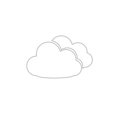 Cloud Icon Isolated Design.