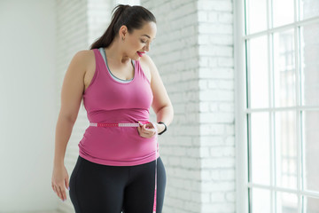 The woman with excess weight 