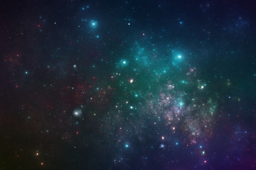 Deep space starfield, fantasy galaxy illustration