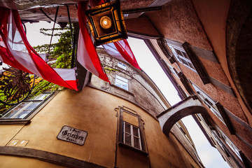 Obraz premium Hafnersteig nähe Schwedenplatz in Wien, Österreich