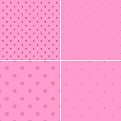 Vector heart pattern set. St Valentine design elements.