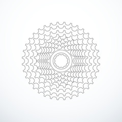 Obraz premium Vector bike cassette isolated