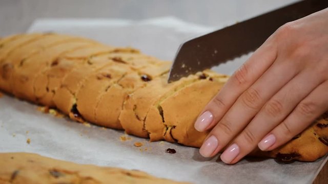 Making Italian cookies biscotti