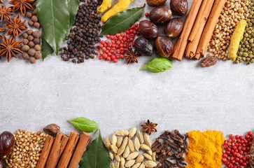 Aromatic Indian spices.